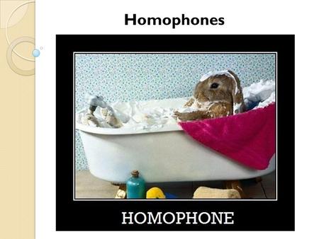 Homophones.