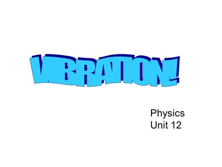 Physics Unit 12. Natural Frequency,  n All objects have a frequency at which they will sustain vibrations with the minimum energy input –A 256 Hz tuning.