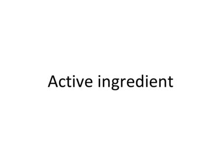 Active ingredient. total percentage of nutrients being applied.