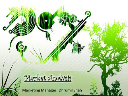 Marketing Manager: Dhrumil Shah. Target Market: