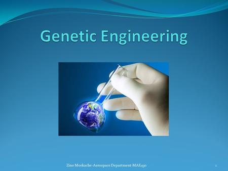 Genetic Engineering Zino Morkache-Aerospace Department-MAE430.