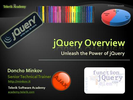 Unleash the Power of jQuery Doncho Minkov Telerik Software Academy academy.telerik.com Senior Technical Trainer