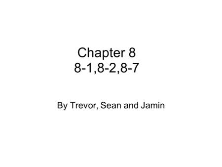 Chapter 8 8-1,8-2,8-7 By Trevor, Sean and Jamin. Jedom 8-1 Adding and Subtracting Polynomials Vocab - Monomial - is an expression that is a number a variable,