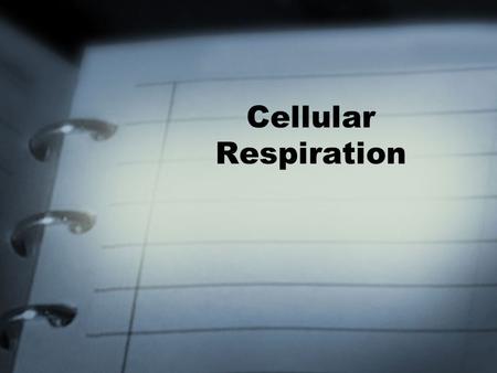 Cellular Respiration. Definitions Recall that 6CO 2 + 6H 2 O -> C 6 H 12 O 6 + 6O 2 enzymes, light, chlorophyll.