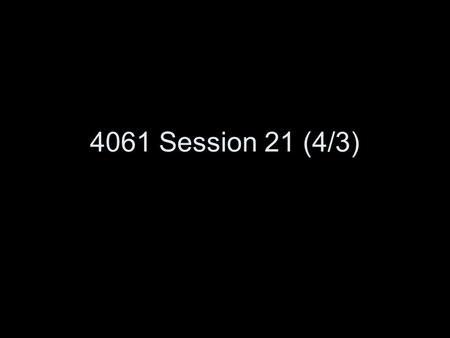 4061 Session 21 (4/3). Today Thread Synchronization –Condition Variables –Monitors –Read-Write Locks.