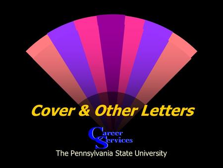Cover & Other Letters The Pennsylvania State University.