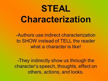 STEAL Characterization