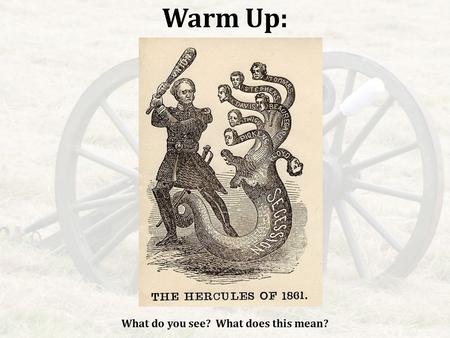Warm Up: What do you see? What does this mean?. Agenda: 1.Gallery Walk: Battles of the Civil War 2.Review battles 3.Begin Civil War Timeline.