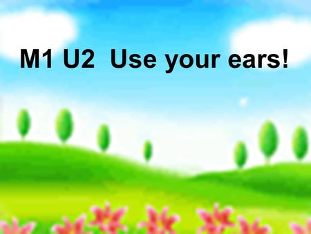 M1 U2 Use your ears! cherry plum quiet.