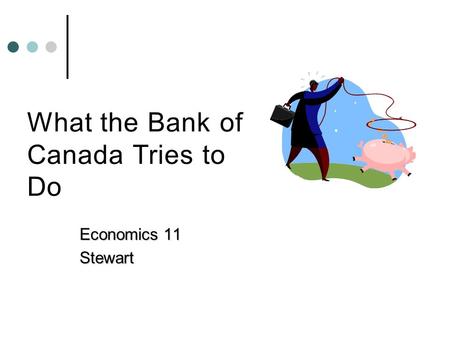 What the Bank of Canada Tries to Do Economics 11 Stewart.