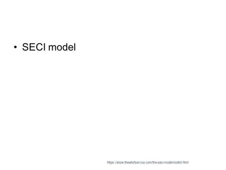 SECI model https://store.theartofservice.com/the-seci-model-toolkit.html.