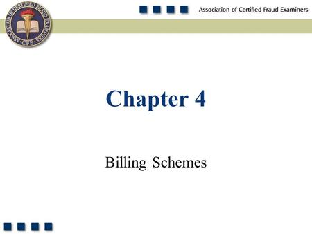 Chapter 4 Billing Schemes.