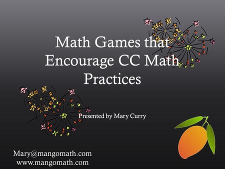 Why Math Games?