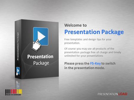 Free templates and design tips for your presentation. Of course you may use all products of the presentation package free of charge and timely unlimited.