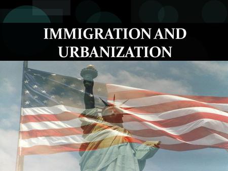 IMMIGRATION AND URBANIZATION. New Immigrants New Immigrants= Southern and Eastern Europeans during 1870s until WWI.  Came from Ireland, Germany, Italy,