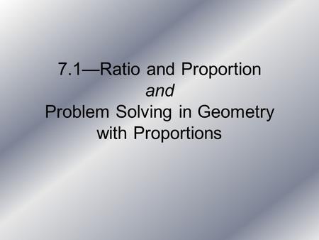Course:  Geometry pre-IB Quarter:  2nd