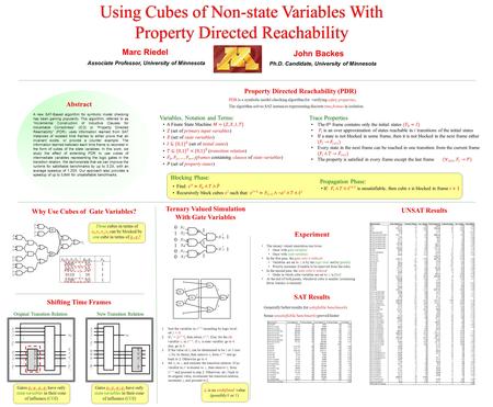 Property Directed Reachability (PDR) Using Cubes of Non-state Variables With Property Directed Reachability Using Cubes of Non-state Variables With Property.