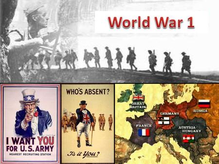 Causes of the First World War Several factors led to the war : 1. France and Germany butted heads over control of Alsace- Lorraine, a piece of land located.