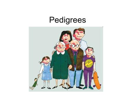 Pedigrees. What is a pedigree? A family tree that shows the passage of a trait.