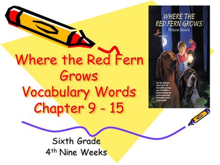 Where the Red Fern Grows Vocabulary Words Chapter