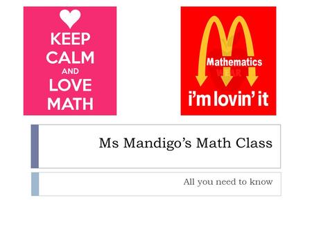 Ms Mandigo’s Math Class