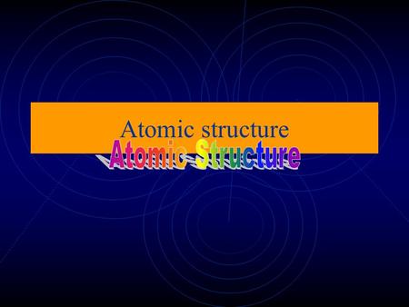 Atomic structure OBJECTIVES: Classify subatomic particles. Describe the structure of an atom according to modern theory. Describe how the atomic model.