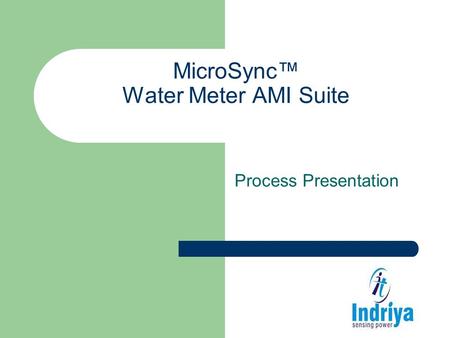 MicroSync™ Water Meter AMI Suite