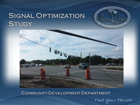 Signal Optimization Study Community Development Department.