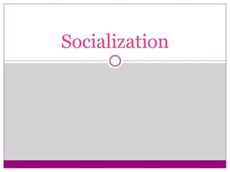 Socialization. I.Perspectives of socialization A. Socialization – cultural process of learning to participate in group life.