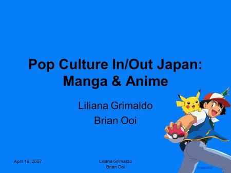 Pop Culture In/Out Japan: Manga & Anime