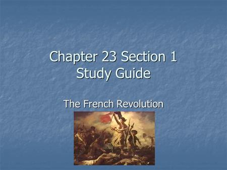 Chapter 23 Section 1 Study Guide