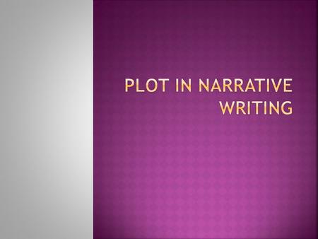 Plot in narrative writing