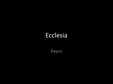 Ecclesia Peers. Columbine… Hitler… The Blind Side…