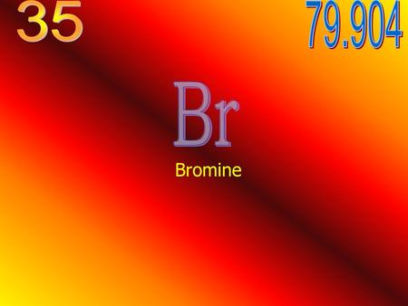 35 79.904 Br Bromine.