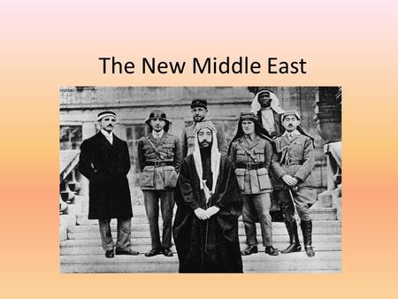 The New Middle East. The Mandate System Instead of being given their independence, the former German colonies and Ottoman territories were given to the.
