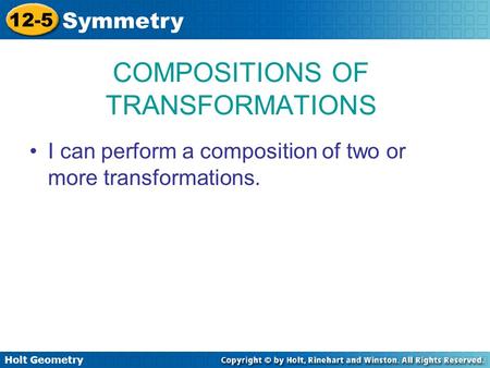 COMPOSITIONS OF TRANSFORMATIONS