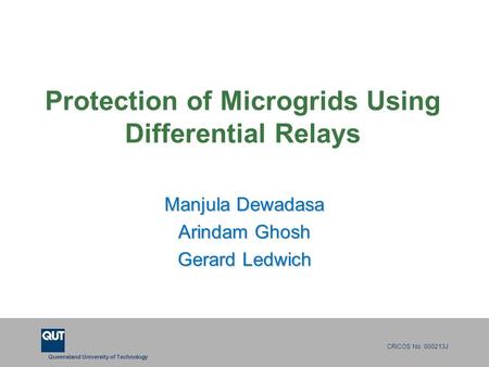 Protection of Microgrids Using Differential Relays