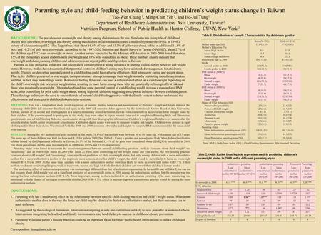 BACKGROUNG: The prevalence of overweight and obesity among children is on the rise. Similar to this rising tide of childhood obesity seen elsewhere, overweight.