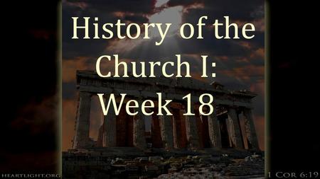 History of the Church I: Week 18. A Spiritual Awakening  In his book Christianity and History, Herbert Butterfield observes that human systems rise and.