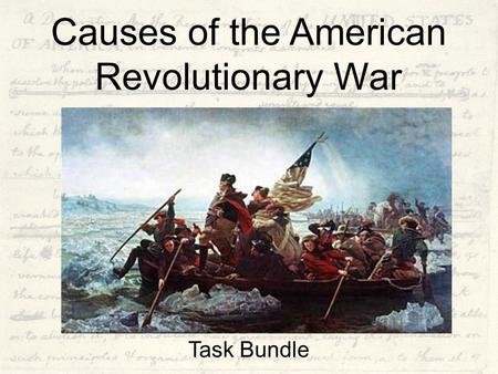 Causes of the American Revolutionary War