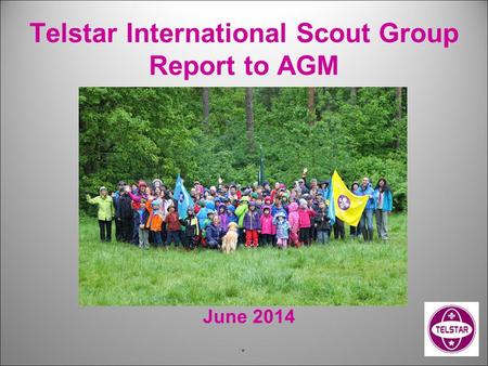 Telstar International Scout Group Report to AGM * June 2014.