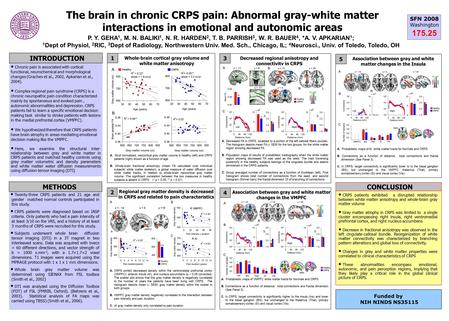 INTRODUCTION Chronic pain is associated with cortical functional, neurochemical and morphological changes (Grachev et al., 2002, Apkarian et al., 2004).