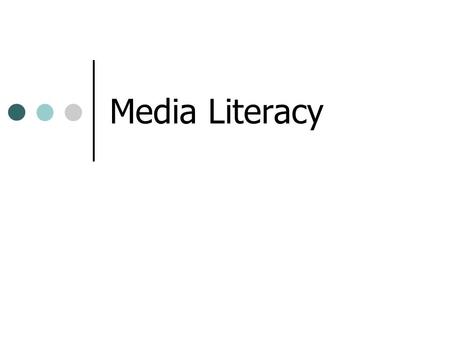 Media Literacy. Purpose To gain an understanding for the role that media plays in our lives To be able to analyze various forms of media text To make.