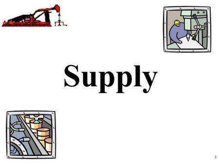 Supply 1. Supply Defined What is supply? Supply is the different quantities of a good that sellers are willing and able to sell (produce) at different.