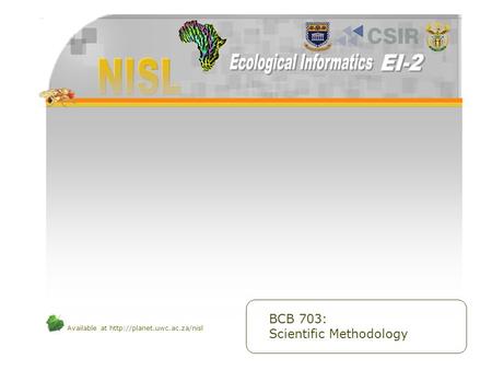 Available at  BCB 703: Scientific Methodology.