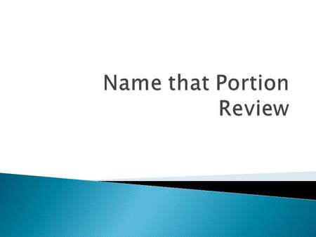 Name that Portion Review