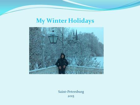 My Winter Holidays Saint-Petersburg 2015. During my winter holidays I went for a walk a lot. On Sunday I visited the Central Park on Elagin Island.
