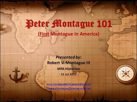 (First Montague in America)