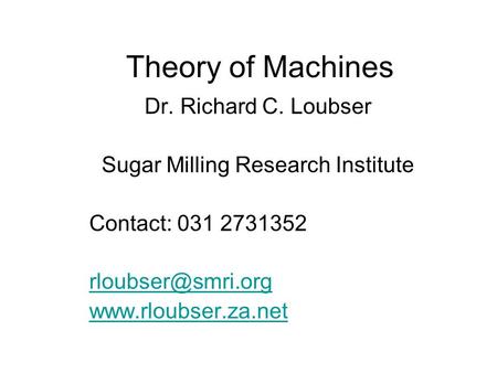 Sugar Milling Research Institute