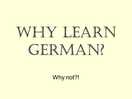 Why learn German? Why not?!. Discover fascinating modern architecture…
